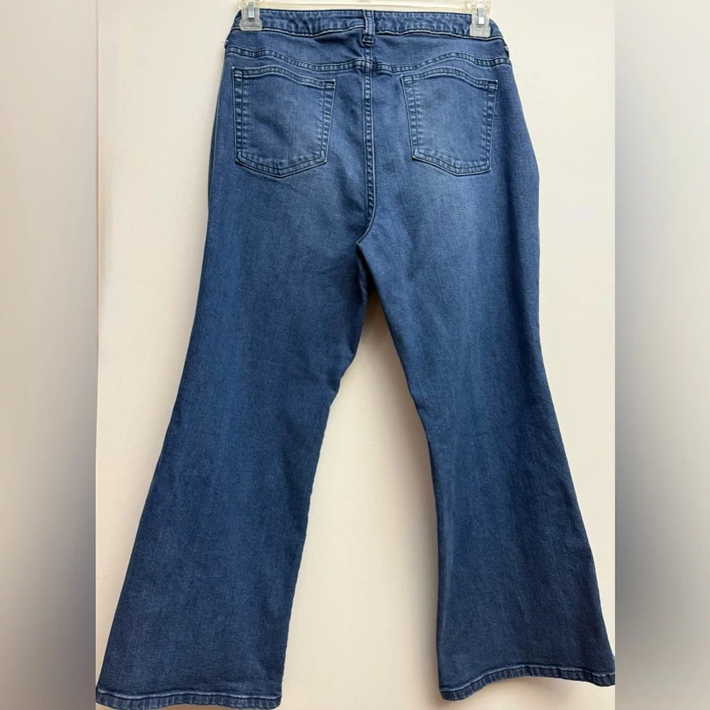 Michael Kors Deep Blue Cropped Jeans Slit at Bottom of Leg